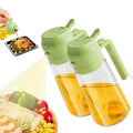 500ml 2 In1 Oil Spray Bottle Kitchen Barbecue Cooking Olive Oil Dispenser Oil Jar Baking Vinegar Soy Sauce Spray Container