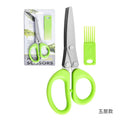 New kitchen cutting stainless steel multi-layer scallion scissors with three to five layers of creative home vegetable scissors