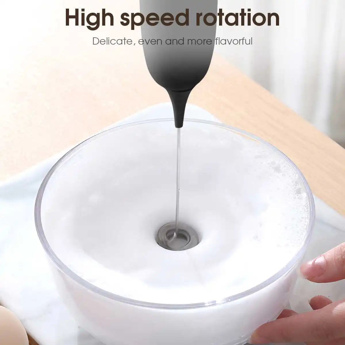 Electric Milk Frother Handheld Automatic Foam Maker for Coffee Cappuccino Latte Foamer Battery-powered Kitchen Whisk Tools